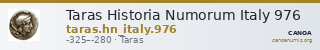 Taras Historia Numorum Italy 976 — CANOA