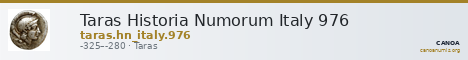 Taras Historia Numorum Italy 976 — CANOA