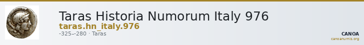 Taras Historia Numorum Italy 976 — CANOA