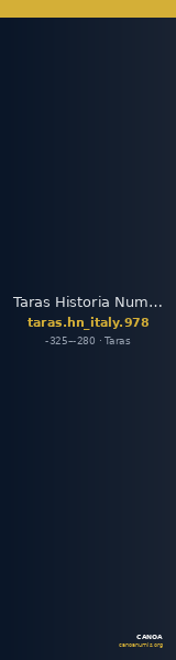 Taras Historia Numorum Italy 978 — CANOA