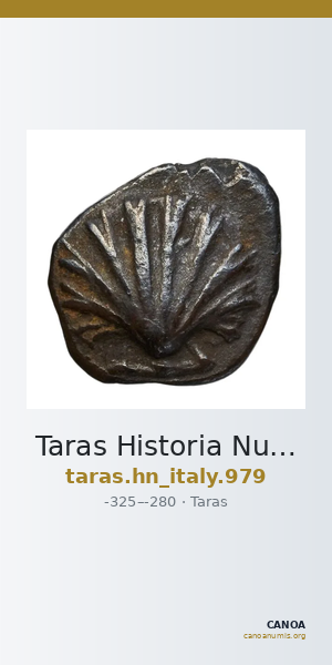 Taras Historia Numorum Italy 979 — CANOA