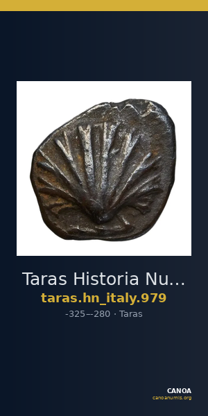 Taras Historia Numorum Italy 979 — CANOA