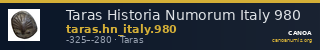 Taras Historia Numorum Italy 980 — CANOA