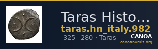 Taras Historia Numorum Italy 982 — CANOA