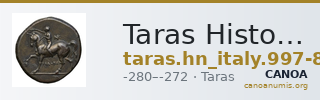 Taras Historia Numorum Italy 997-8 — CANOA