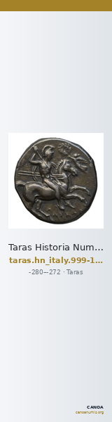 Taras Historia Numorum Italy 999-1014 — CANOA