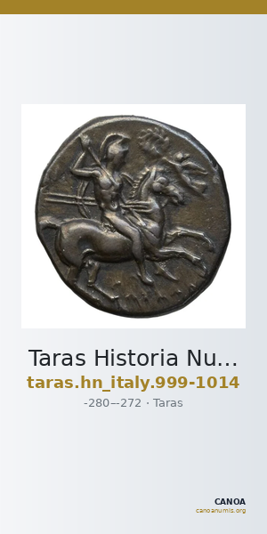 Taras Historia Numorum Italy 999-1014 — CANOA