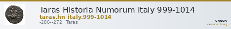 Taras Historia Numorum Italy 999-1014 — CANOA