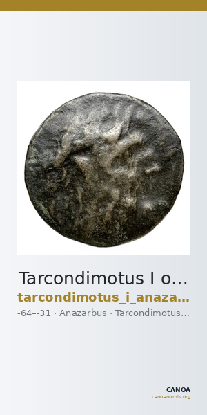 Tarcondimotus I of Cilicia Anazarbus Ziegler 1993 6-28 — CANOA