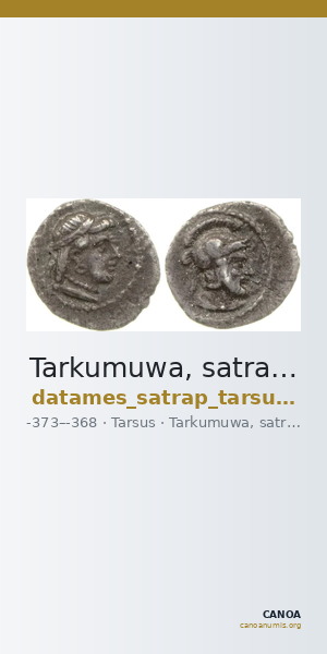 Tarkumuwa, satrap of Cilicia Tarsus Babelon 1910 608 — CANOA