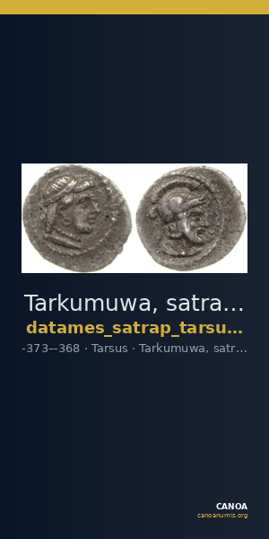 Tarkumuwa, satrap of Cilicia Tarsus Babelon 1910 608 — CANOA