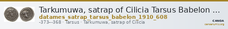 Tarkumuwa, satrap of Cilicia Tarsus Babelon 1910 608 — CANOA