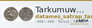 Tarkumuwa, satrap of Cilicia Tarsus Moysey 1986 Issue 5 — CANOA