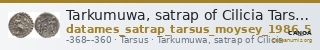 Tarkumuwa, satrap of Cilicia Tarsus Moysey 1986 Issue 5 — CANOA