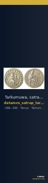 Tarkumuwa, satrap of Cilicia Tarsus Moysey 1986 Issue 6 — CANOA