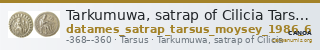 Tarkumuwa, satrap of Cilicia Tarsus Moysey 1986 Issue 6 — CANOA