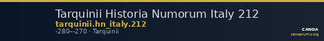 Tarquinii Historia Numorum Italy 212 — CANOA