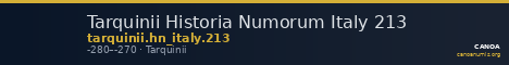 Tarquinii Historia Numorum Italy 213 — CANOA