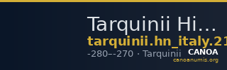 Tarquinii Historia Numorum Italy 215 — CANOA