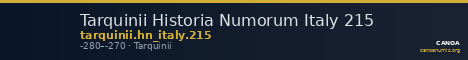Tarquinii Historia Numorum Italy 215 — CANOA