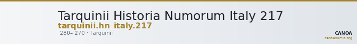 Tarquinii Historia Numorum Italy 217 — CANOA