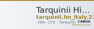 Tarquinii Historia Numorum Italy 219 — CANOA