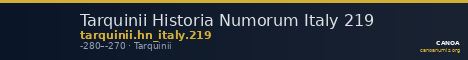 Tarquinii Historia Numorum Italy 219 — CANOA