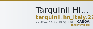 Tarquinii Historia Numorum Italy 220 — CANOA