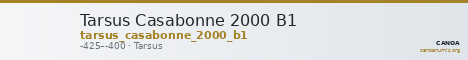 Tarsus Casabonne 2000 B1 — CANOA