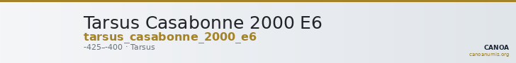 Tarsus Casabonne 2000 E6 — CANOA