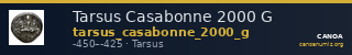 Tarsus Casabonne 2000 G — CANOA