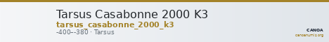 Tarsus Casabonne 2000 K3 — CANOA