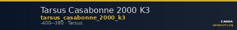 Tarsus Casabonne 2000 K3 — CANOA