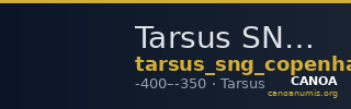 Tarsus SNG Copenhagen Tarsus 303 — CANOA