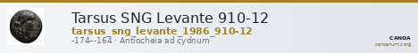 Tarsus SNG Levante 910-12 — CANOA