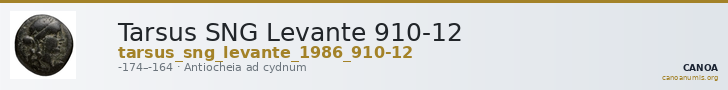 Tarsus SNG Levante 910-12 — CANOA