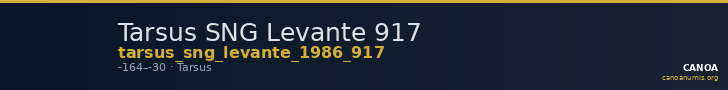 Tarsus SNG Levante 917 — CANOA