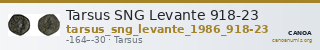 Tarsus SNG Levante 918-23 — CANOA