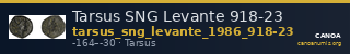 Tarsus SNG Levante 918-23 — CANOA