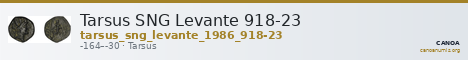 Tarsus SNG Levante 918-23 — CANOA