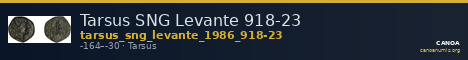 Tarsus SNG Levante 918-23 — CANOA