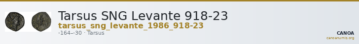 Tarsus SNG Levante 918-23 — CANOA