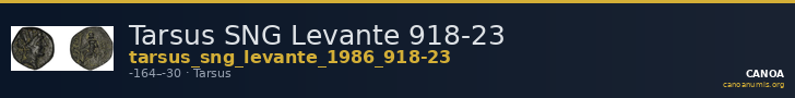 Tarsus SNG Levante 918-23 — CANOA