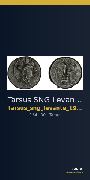 Tarsus SNG Levante 926-32, 962-70 — CANOA