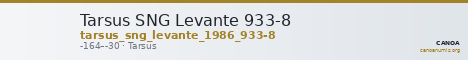 Tarsus SNG Levante 933-8 — CANOA
