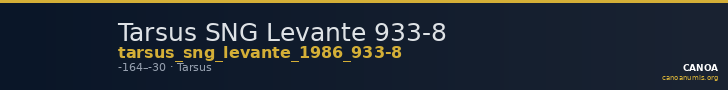 Tarsus SNG Levante 933-8 — CANOA