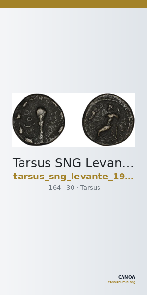 Tarsus SNG Levante 939, 971-7 — CANOA