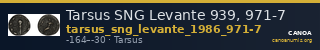 Tarsus SNG Levante 939, 971-7 — CANOA