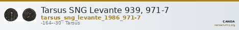Tarsus SNG Levante 939, 971-7 — CANOA