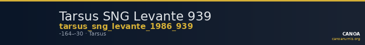 Tarsus SNG Levante 939 — CANOA